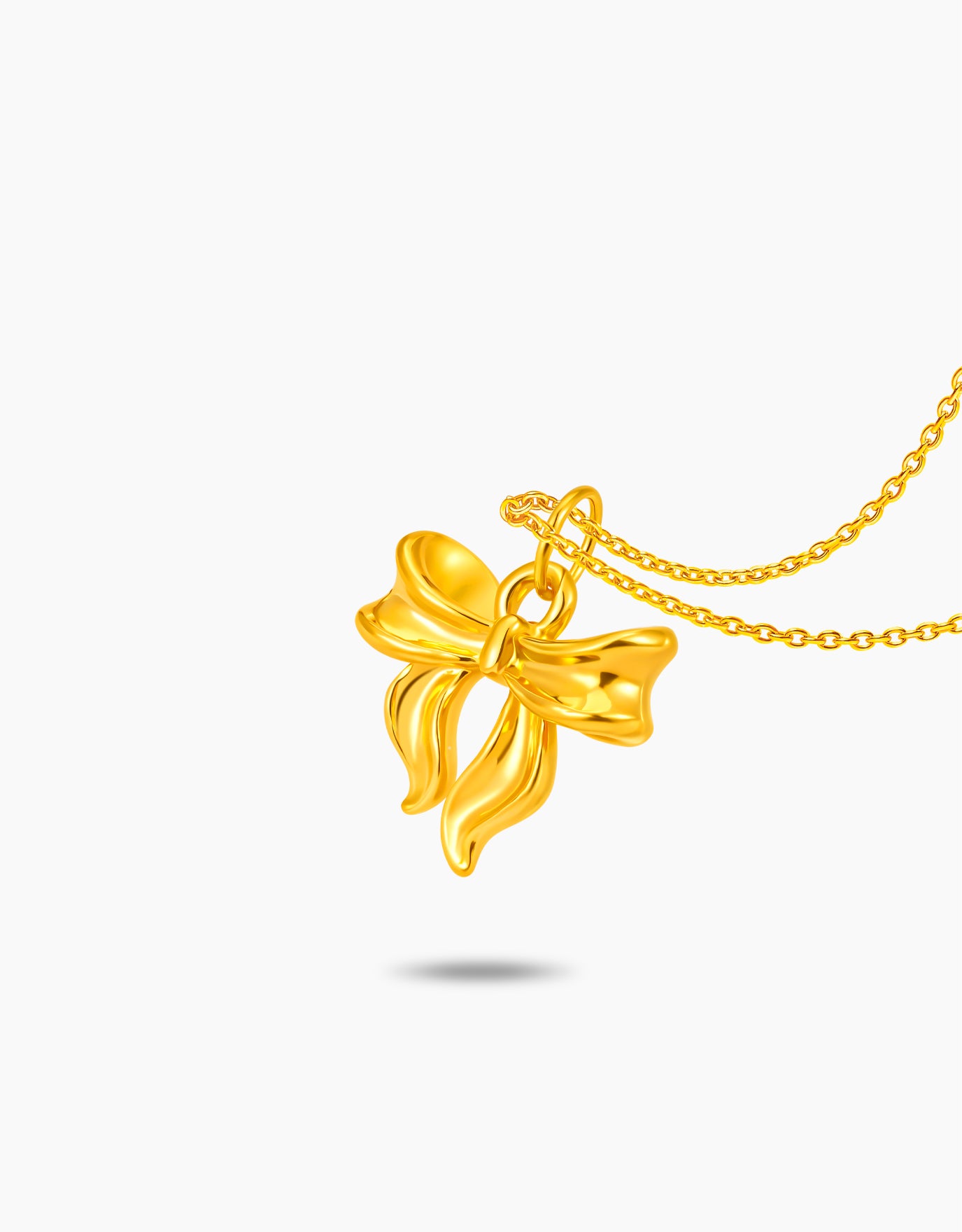 LVC 9IN Elegant Bow 999 Gold Pendant