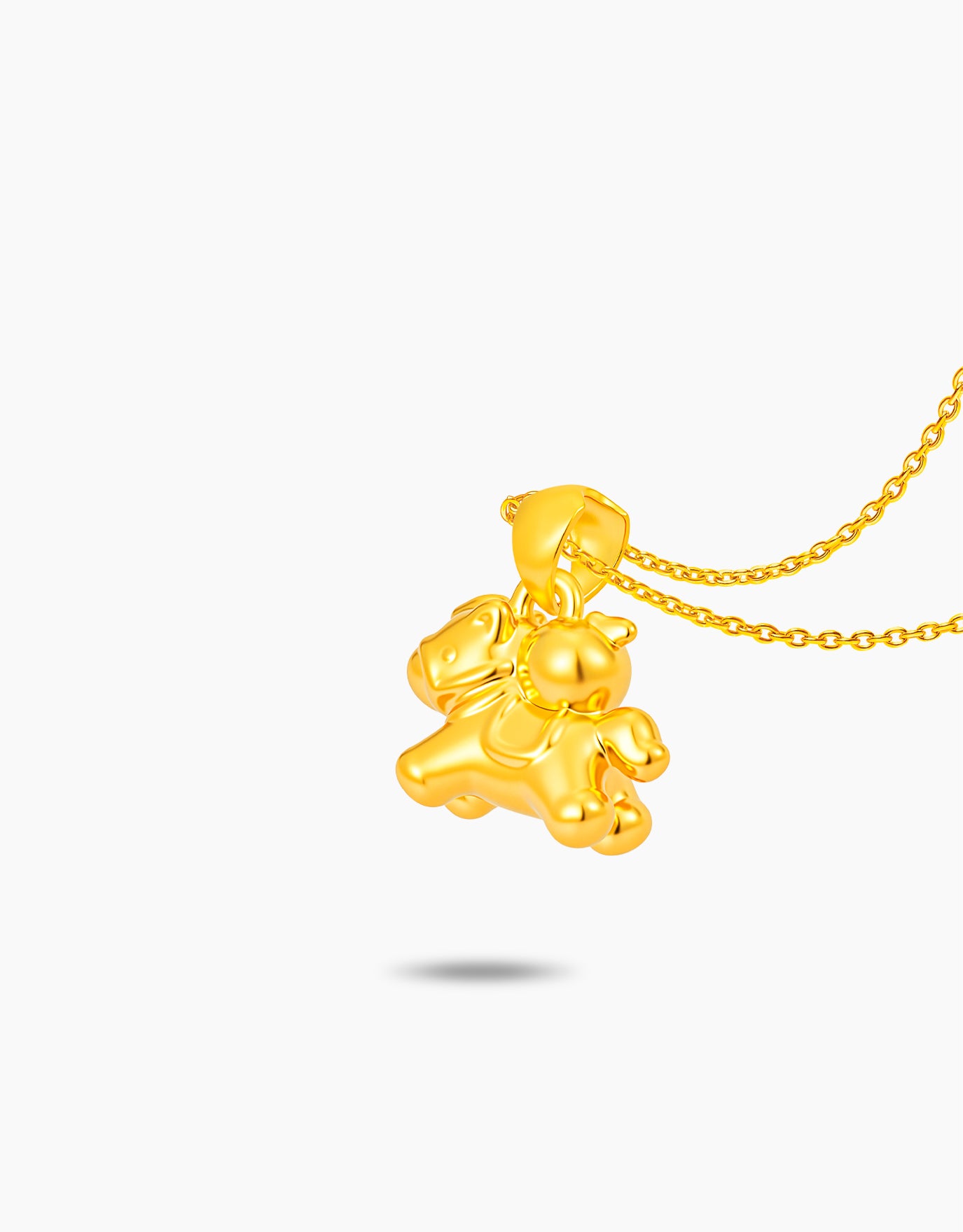 LVC 9IN Prosperity Apple Horse 999 Gold Pendant