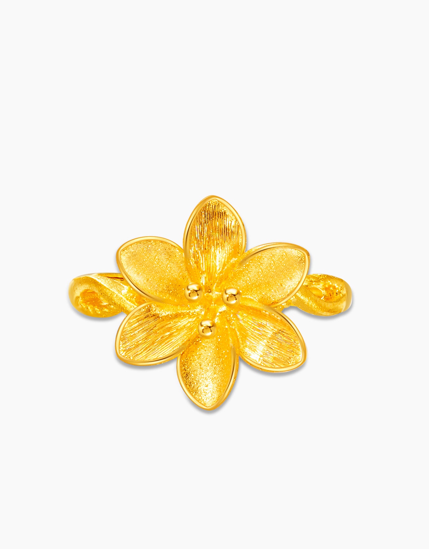 LVC 9IN Oriental Lily 999 Gold Ring