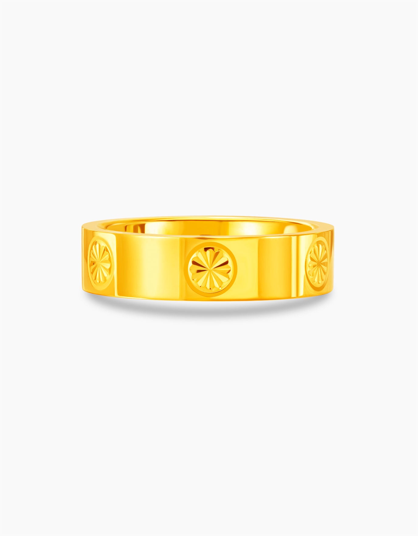 LVC 9IN Flowerette 999 Gold Ring (5mm)