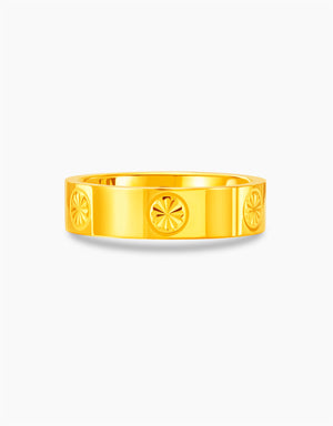 LVC 9IN Flowerette 999 Gold Ring (5mm)