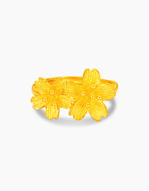 LVC 9IN Blossoming Duo 999 Gold Ring