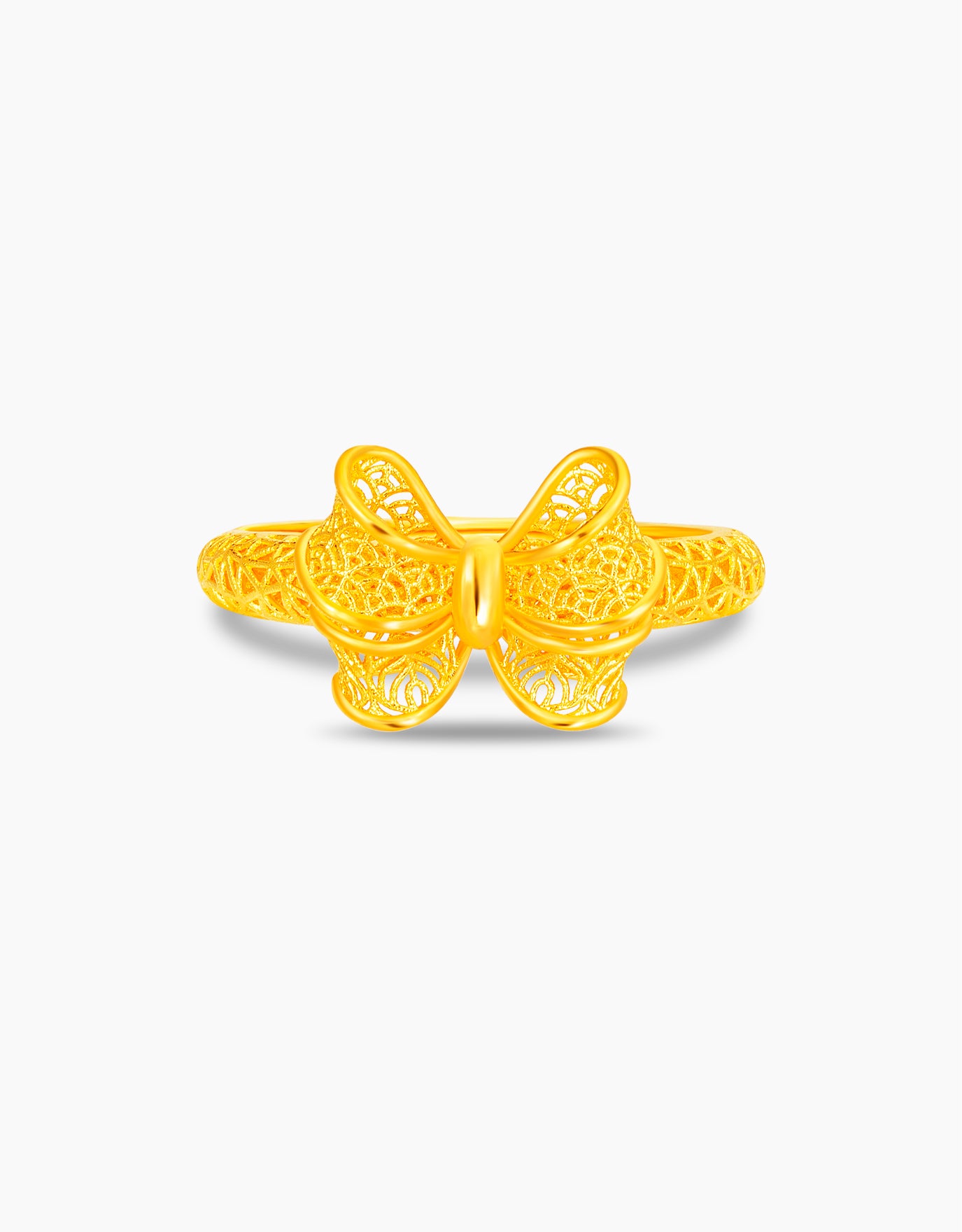 LVC 9IN Delicate Bow 999 Gold Ring