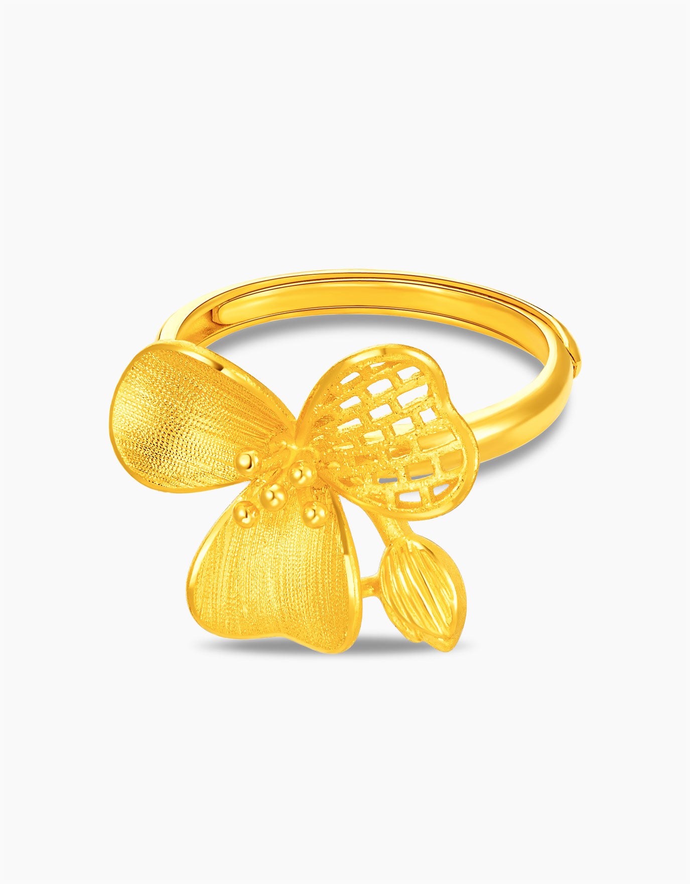 LVC 9IN Golden Orchid 999 Gold Ring