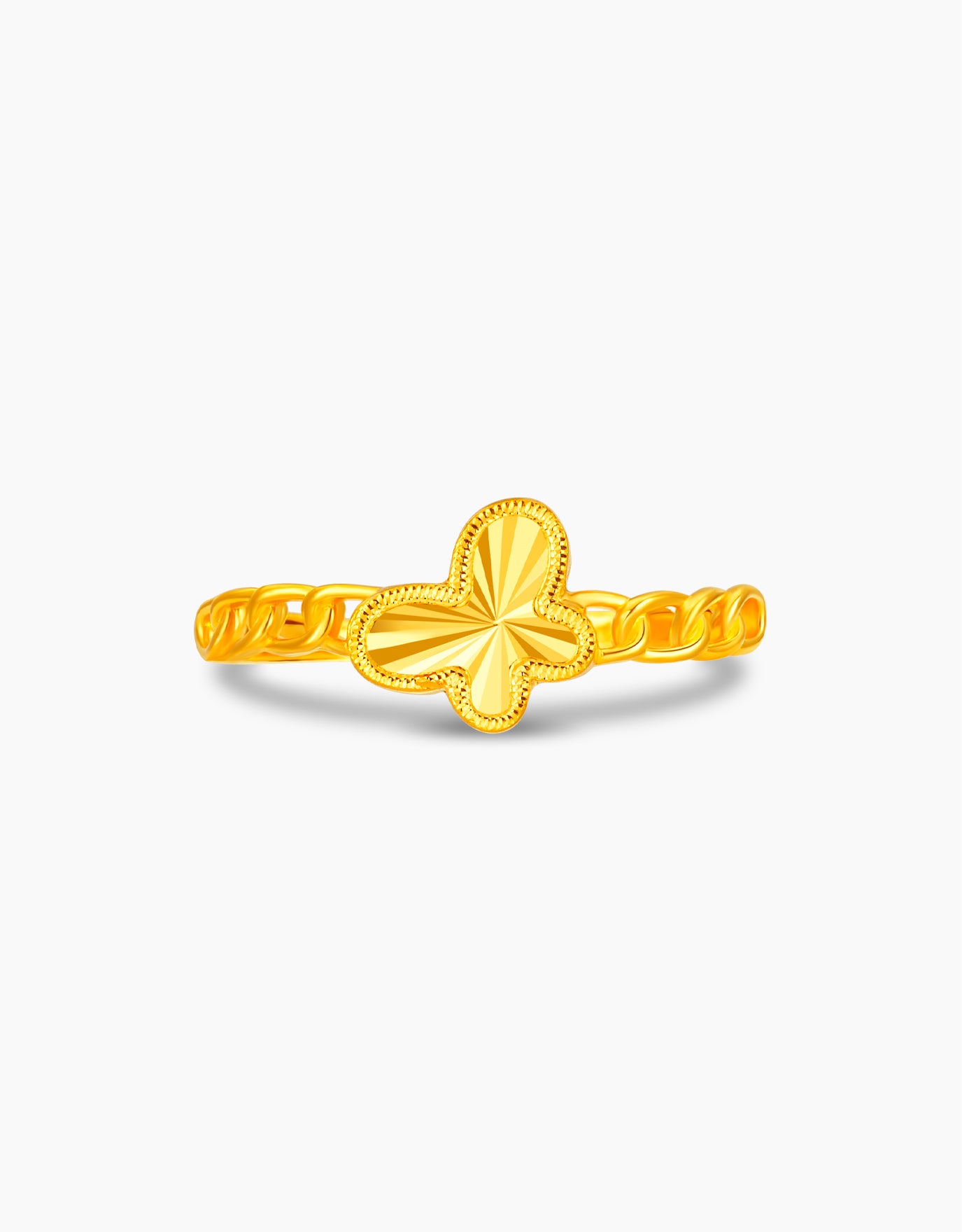 LVC 9IN Braided Butterfly 999 Gold Ring