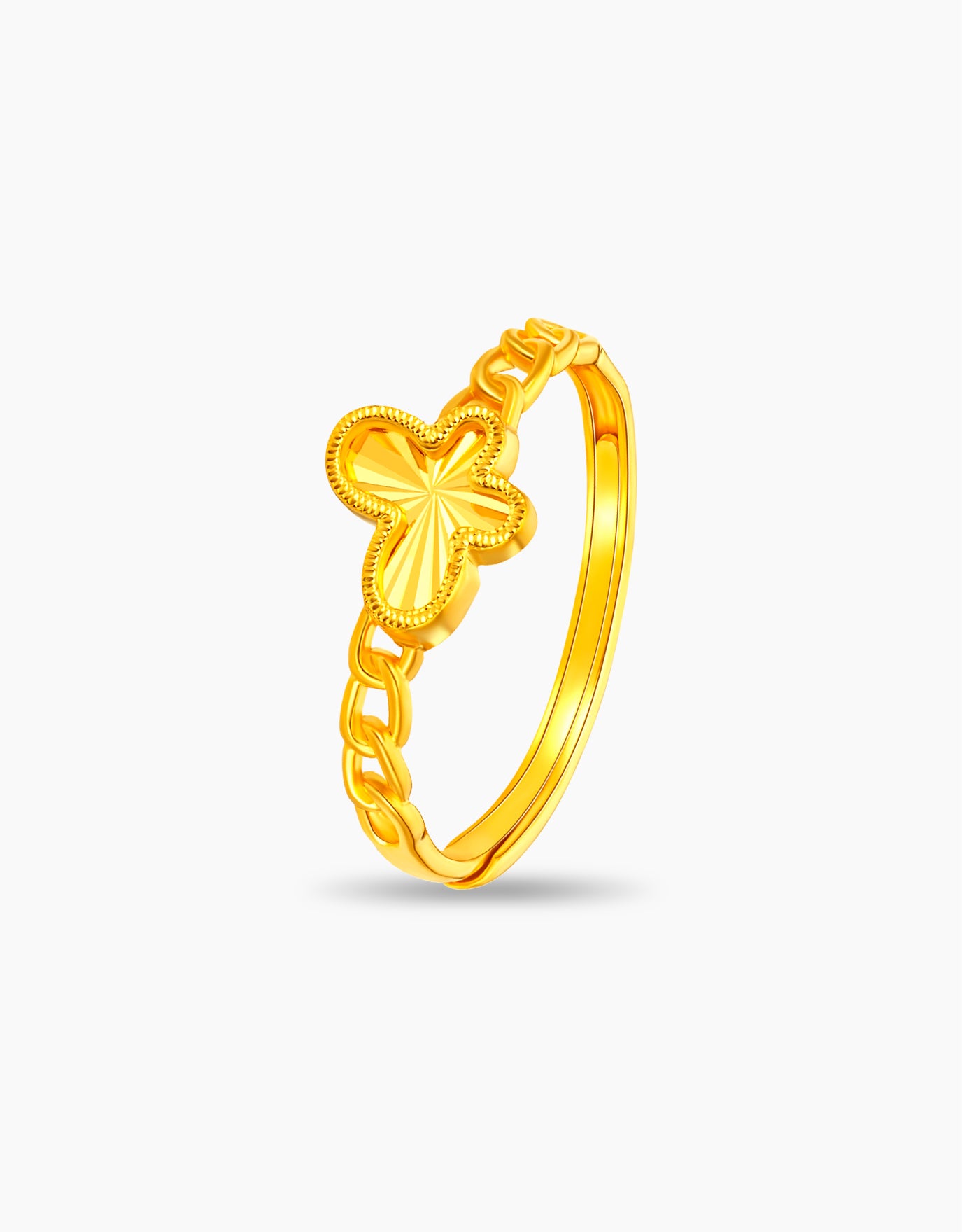 LVC 9IN Braided Butterfly 999 Gold Ring
