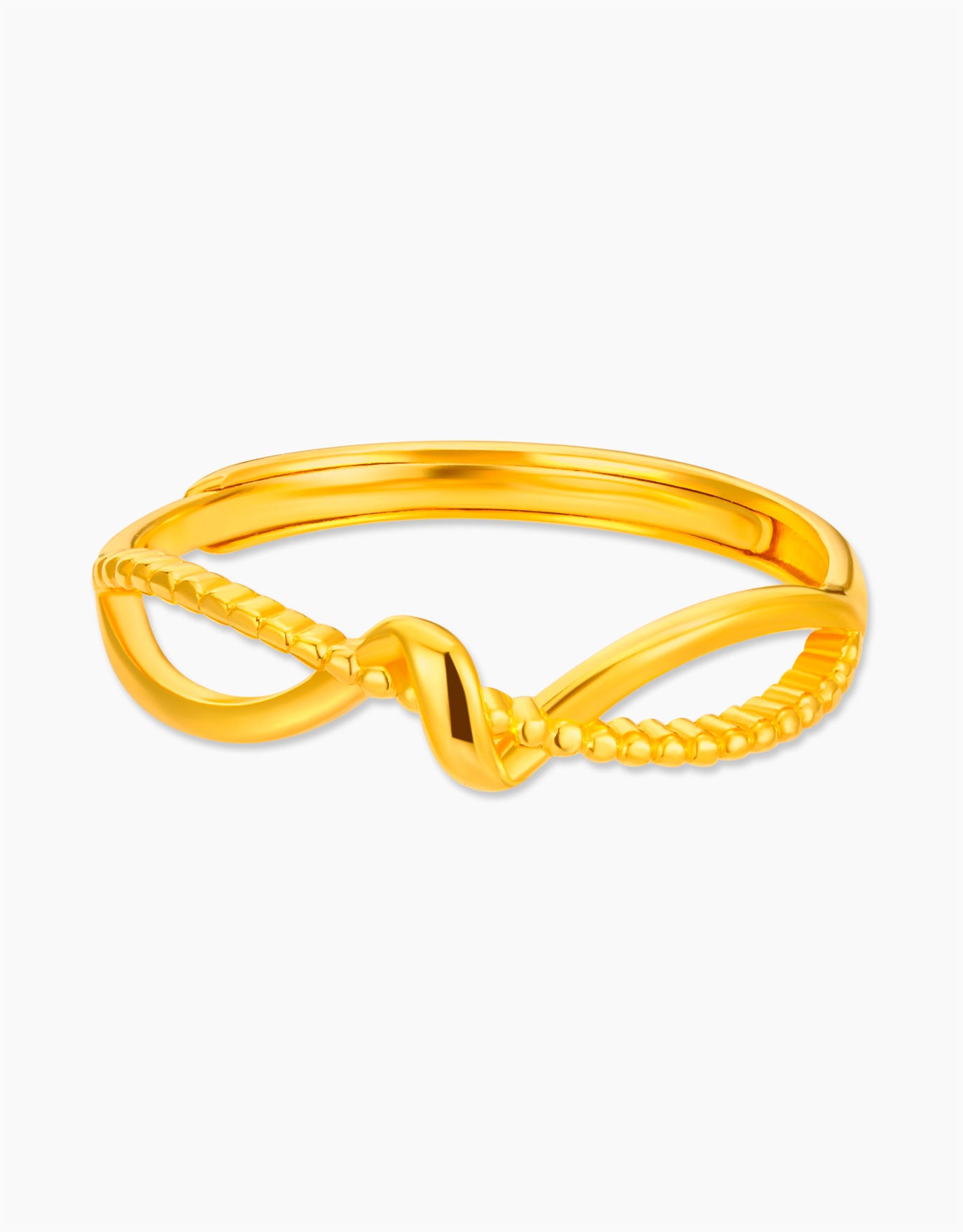 LVC 9IN Golden Twist 999 Gold Ring