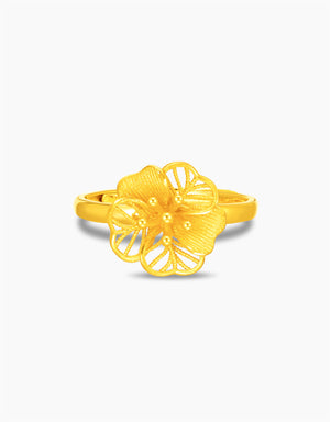 LVC 9IN Garden Grace 999 Gold Ring