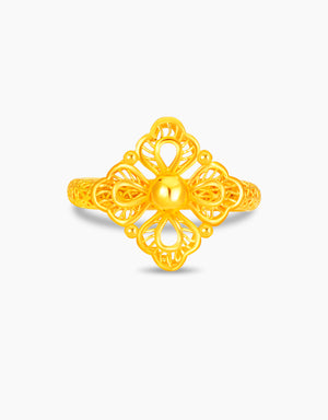 LVC 9IN Aurum Folium 999 Gold Ring