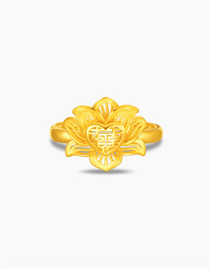 LVC 9IN Regal Longevity 囍 999 Gold Ring