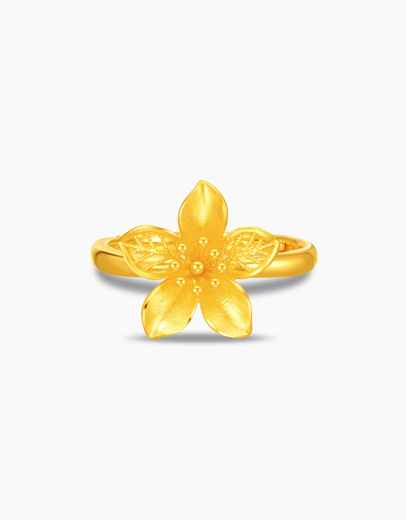 LVC 9IN Starry Bloom 999 Gold Ring