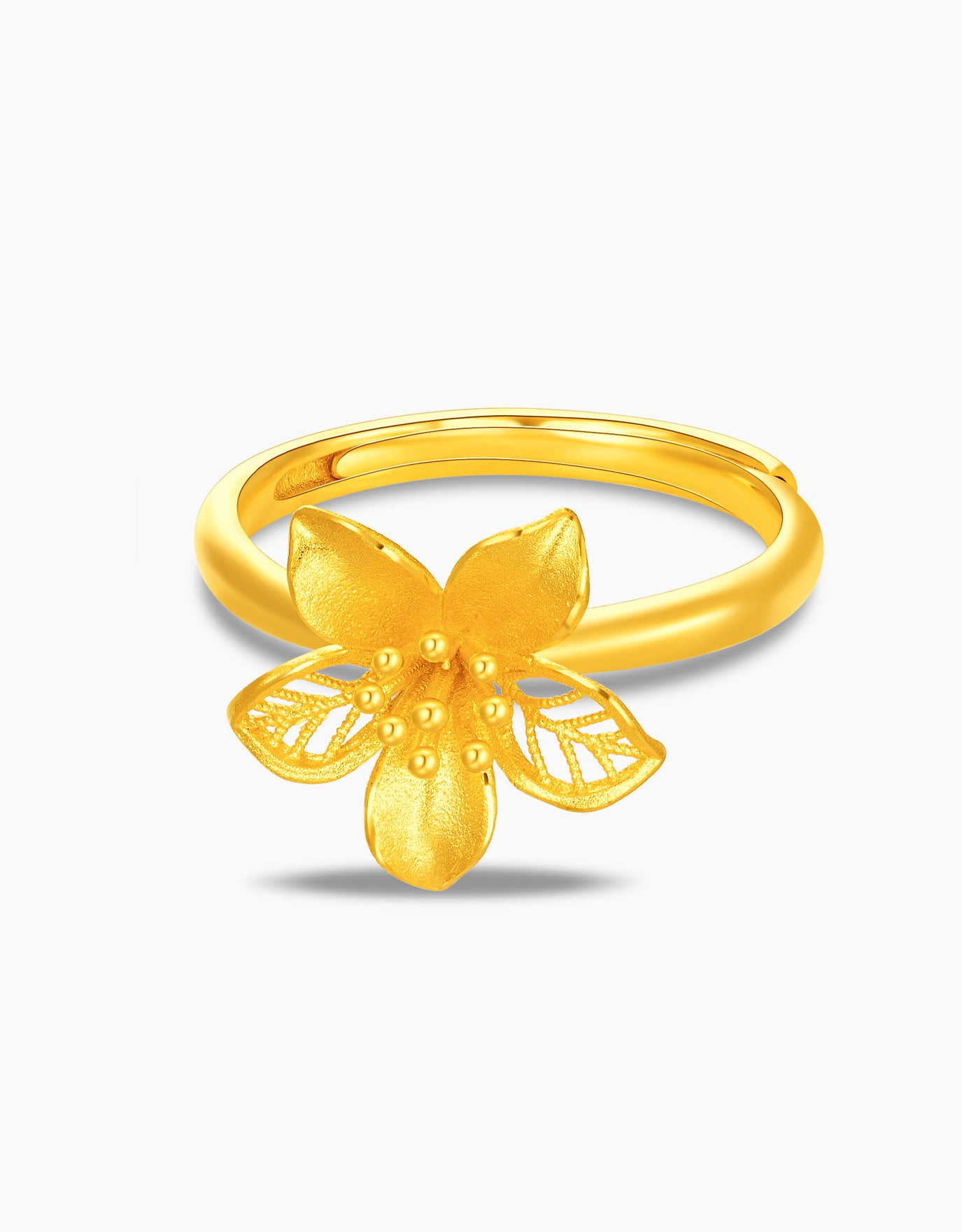LVC 9IN Starry Bloom 999 Gold Ring