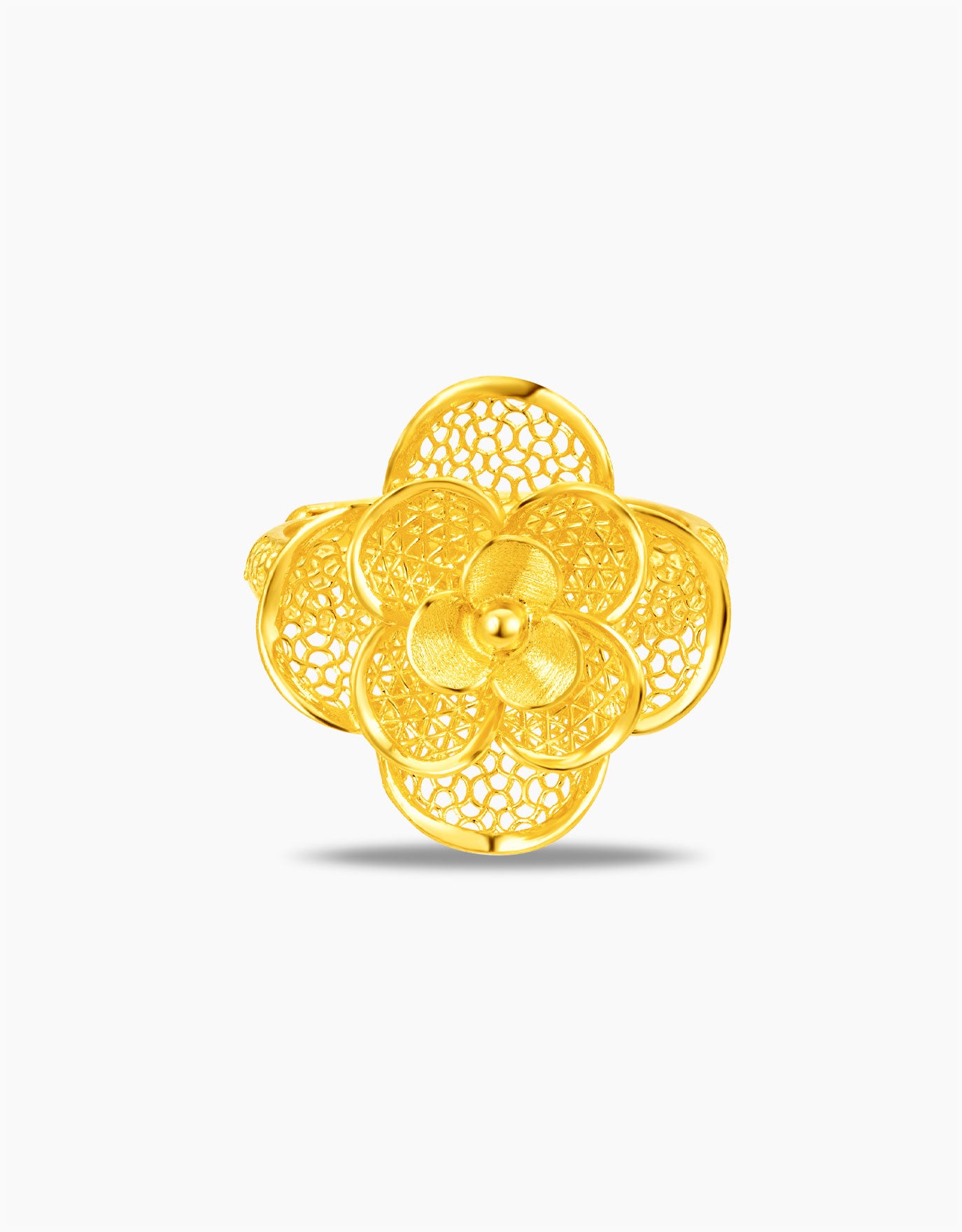 Flower Motiff Ring fashion in .999 Gold