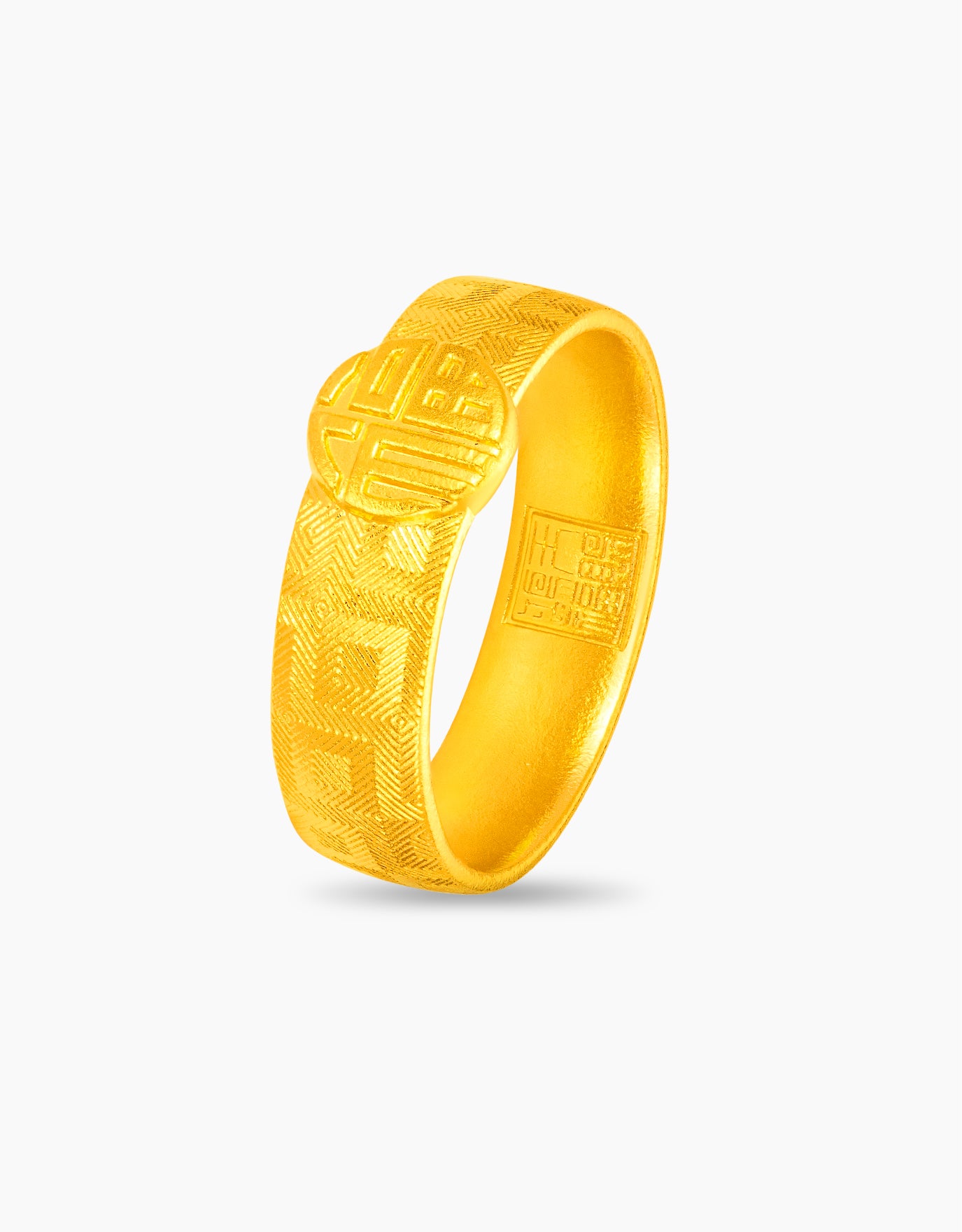 LVC 9IN Fortune Seal Bold 999 Gold Ring