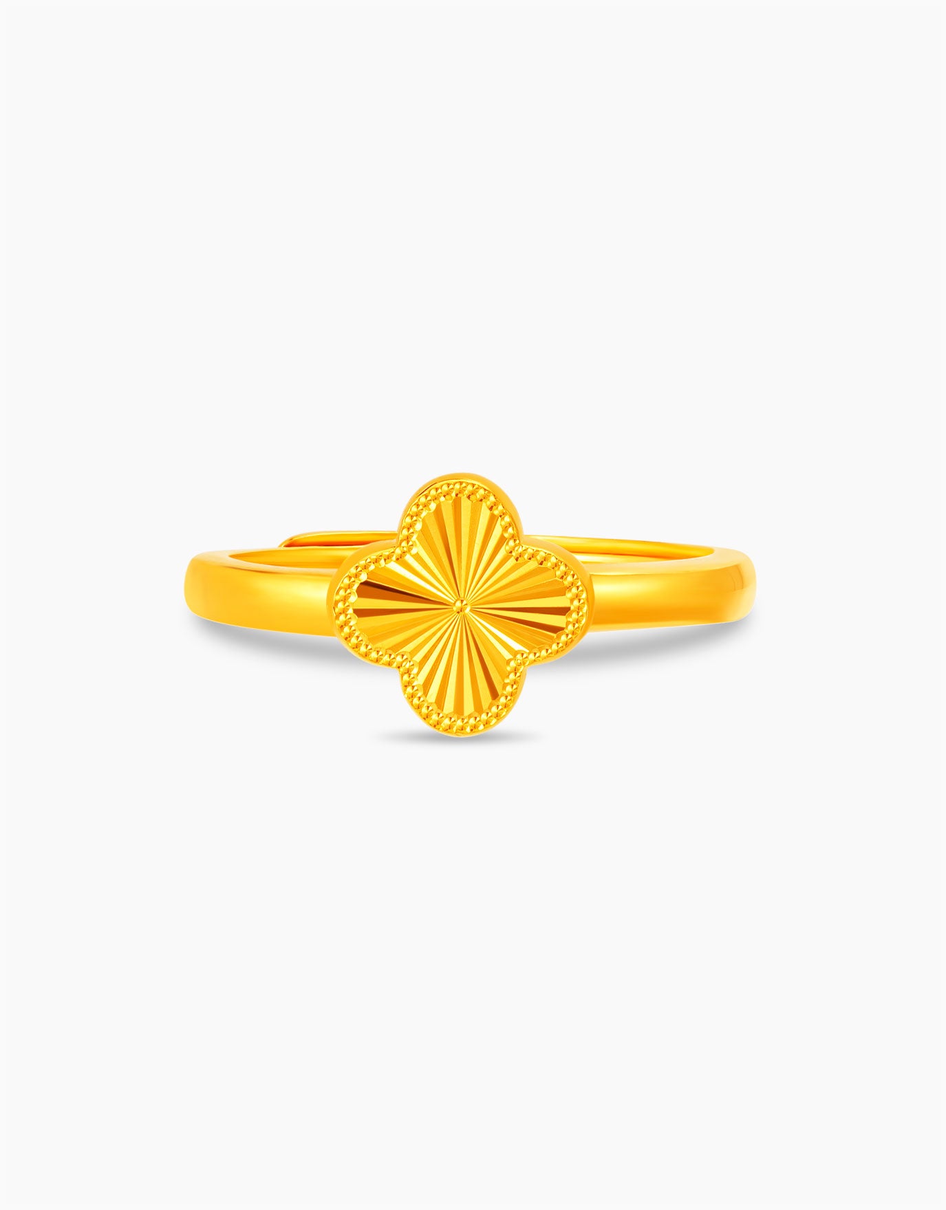 LVC 9IN Clover Radiance 999 Gold Ring