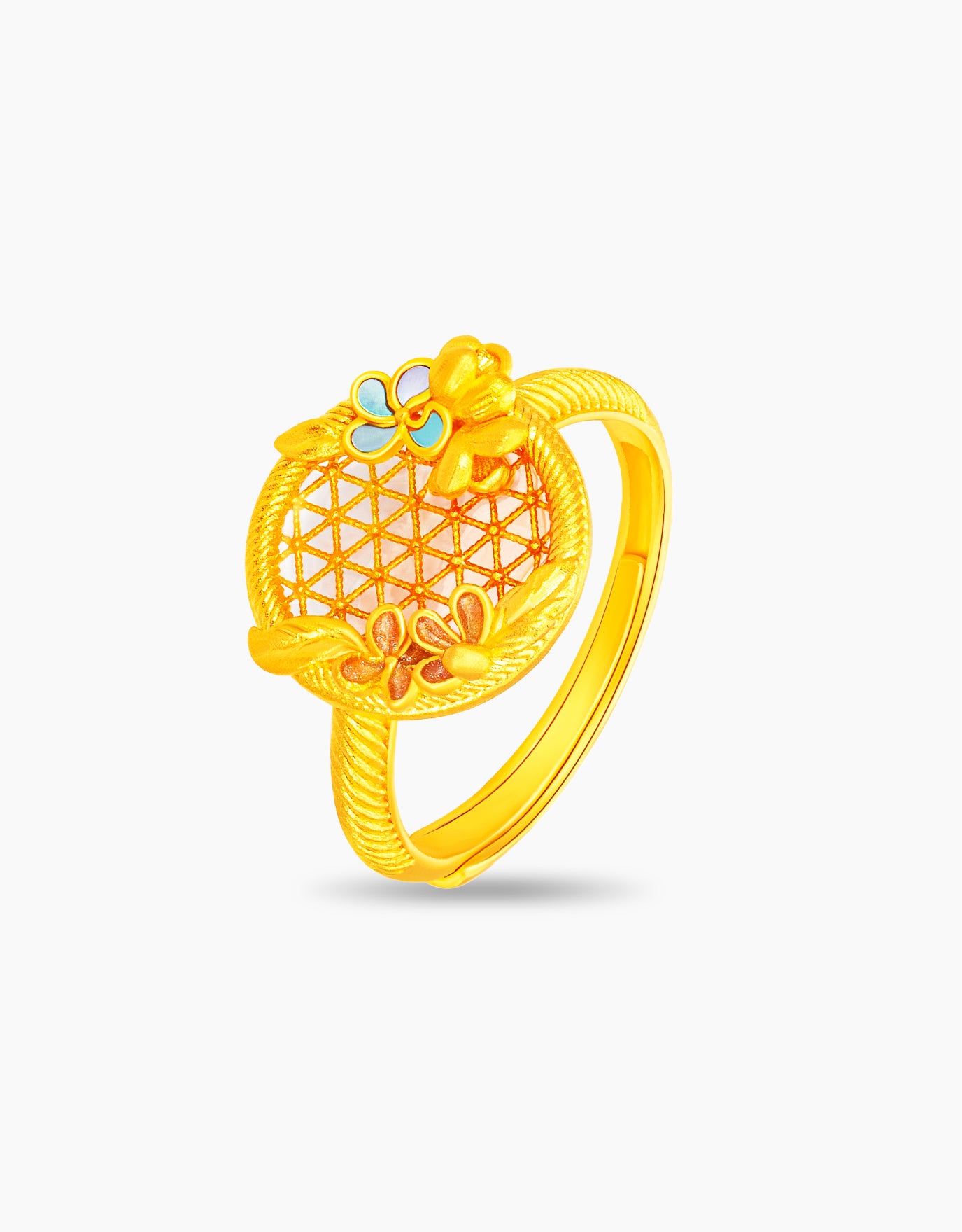 LVC 9IN Blush Bloom 999 Gold Ring