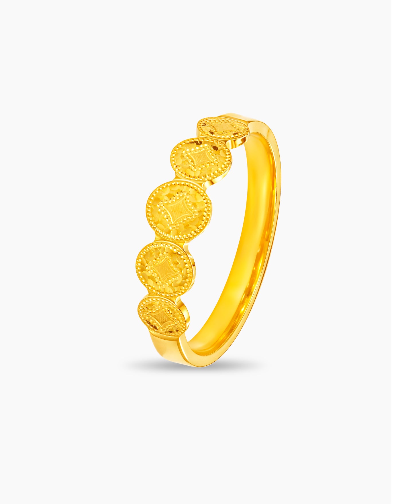 LVC 9IN Fivefold Fortune Coin 999 Gold Ring