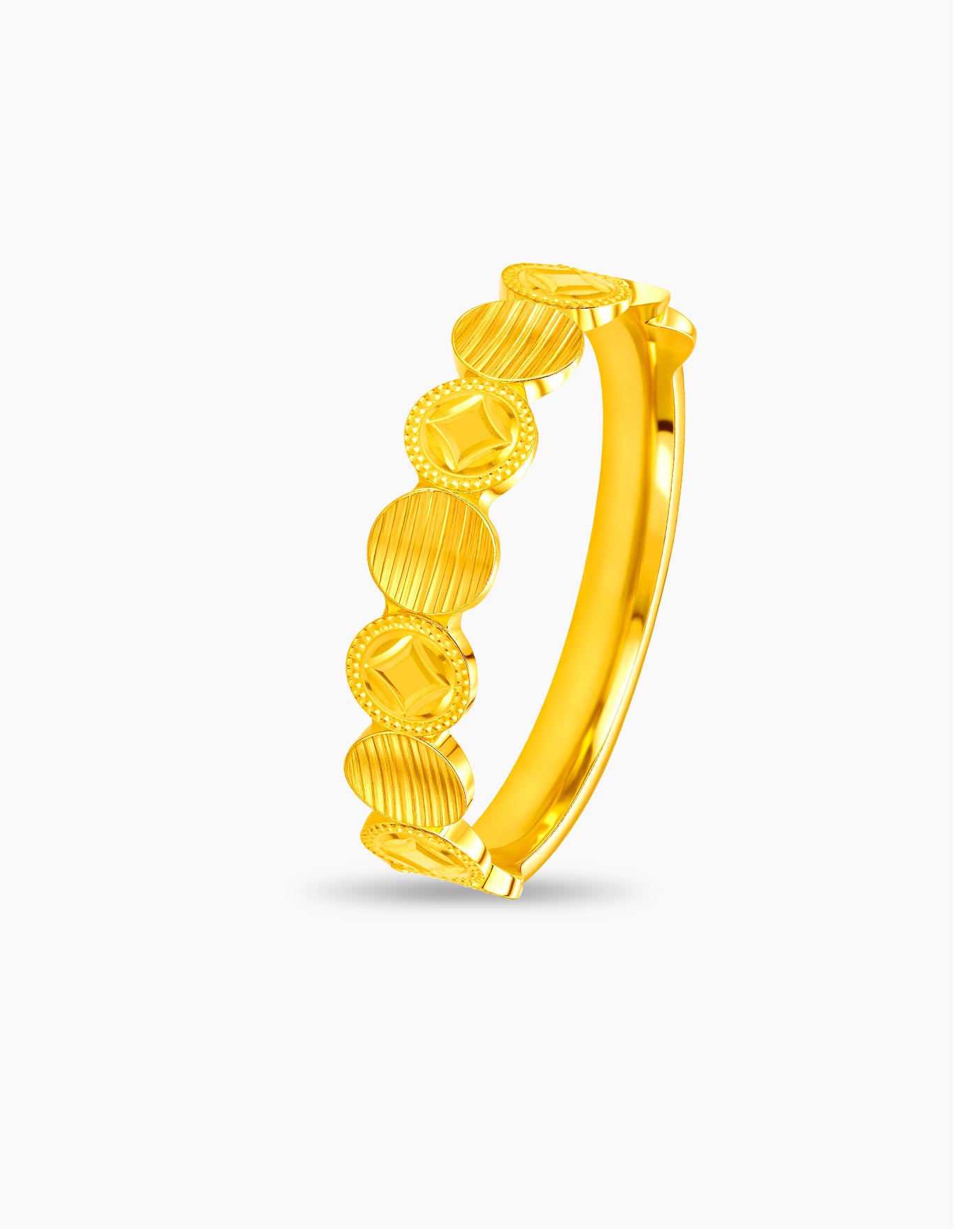 LVC 9IN Flow of Fortune Coin 999 Gold Ring