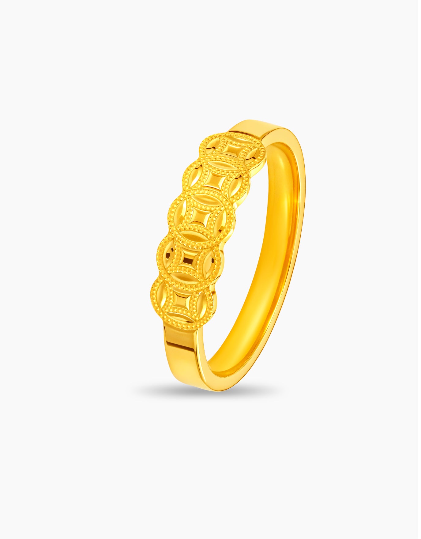 LVC 9IN Fortune Coin Cascade 999 Gold Ring