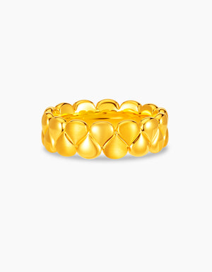 LVC 9IN Aureate Petals 999 Gold Ring