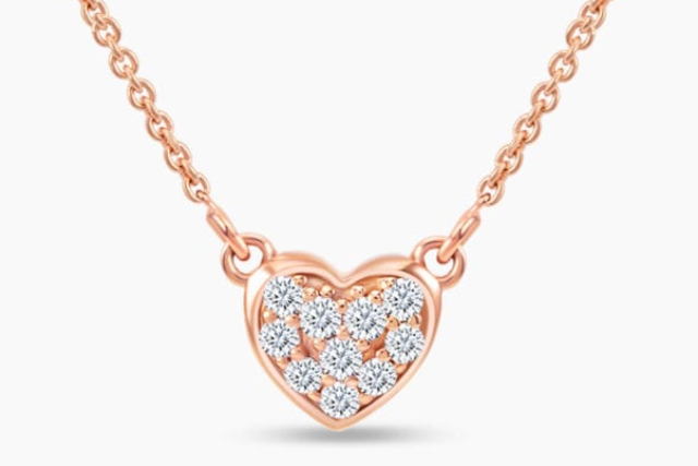 LVC Charmes Petit Heart Full Diamond Necklace